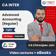 CA Inter Advanced Accounting (Regular) Video Lectures in English by CA Chiranjeev Jain (Google Drive + eBooks, 6 Months, 1.5 Views)