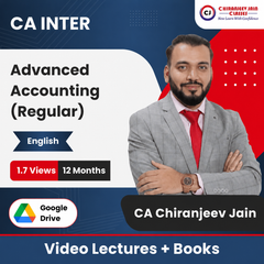 CA Inter Advanced Accounting (Regular) Video Lectures in English by CA Chiranjeev Jain (Google Drive + Books, 12 Months, 1.7 Views)