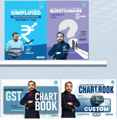 CA Final Indirect Tax (Simplified + Questionnaire + Chart) Combo Book Set by CA Vishal Bhattad