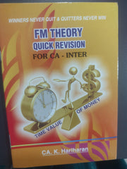 CA Inter (2023 Scheme) Financial Management Quick Revision book by CA K Hariharan