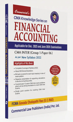 Commercial CMA Knowledge Series On Financial Accounting Book for CMA Inter by FCMA GC Rao