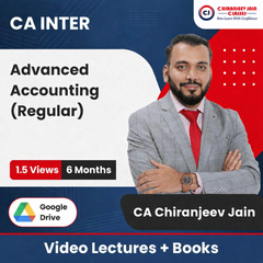 CA Inter Advanced Accounting (Regular) Video Lectures by CA Chiranjeev Jain (Google Drive + Books, 6 Months, 1.5 Views)