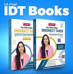 CA Final Indirect Tax Laws (Handwritten 8.0 + Question Bank 8.0) Books by CA Riddhi Baghmar