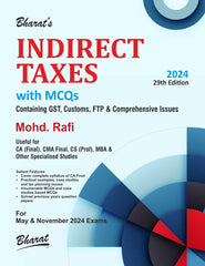 Bharat's Indirect Taxes Book with MCQs by Mohd Rafi