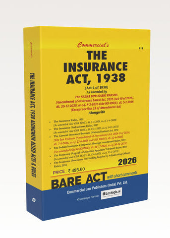Commercial's Insurance Act, 1938 Bare Act book - BuyTestSeries.in