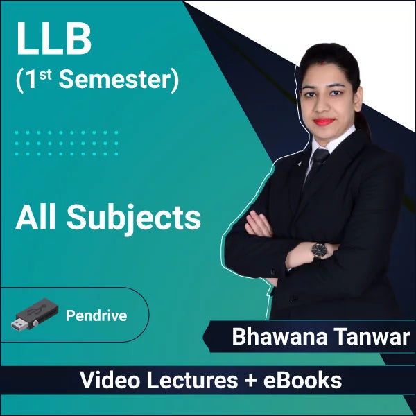 LLB (1st Semester) All Subjects Video Lectures by Bhawana Tanwar (Pen Drive)