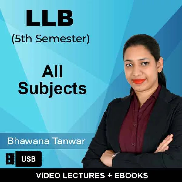 LLB (5th Semester) All Subjects Video Lectures by Bhawana Tanwar (Pen Drive)