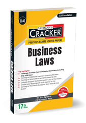 Taxmann Cracker - Business Laws Book for CA Foundation by S.K. Agrawal, Manmeet Kaur