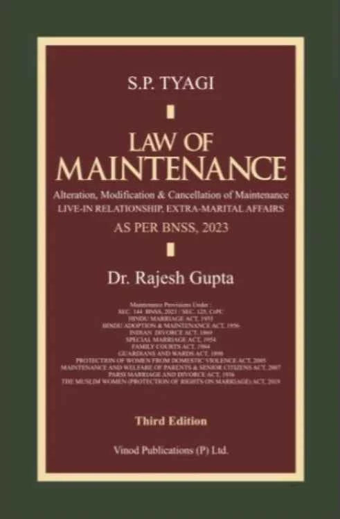Vinod Publication’s Law of Maintenance - Book By S P Tyagi
