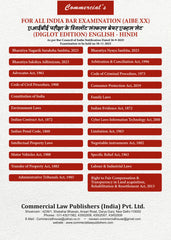 Commercial's Combo Pack of AIBE 24 BARE ACTS (Diglot)