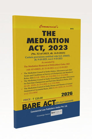 Commercial's Mediation Act, 2023 Bare Act book - BuyTestSeries.in
