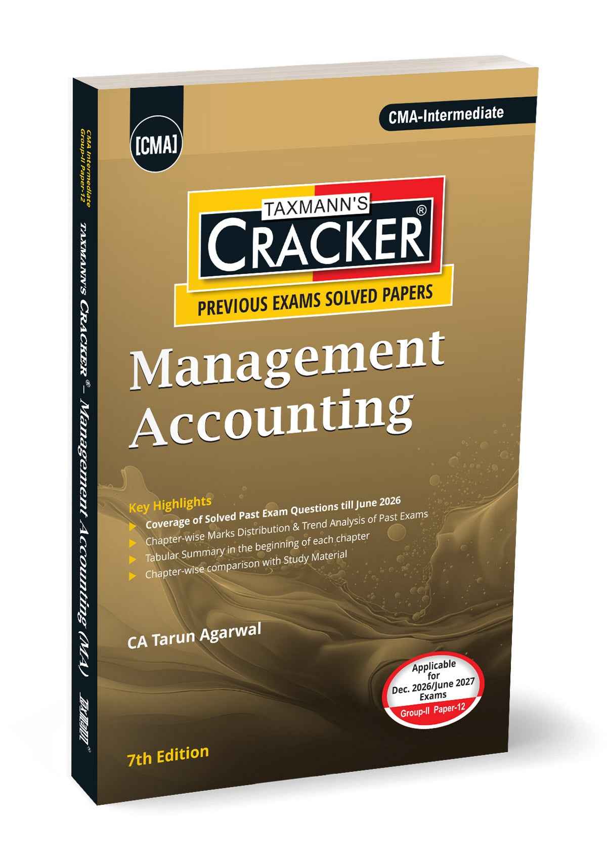 Taxmann Cracker - Management Accounting Book for CMA Inter by Tarun Agarwal