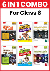 Class-8 (Mathematics and Science) IMO-ISO Olympiad Workbook, Prep-Guide and Previous Years Papers (PYQs) Books (6 IN 1 COMBO) BY MTG Learning