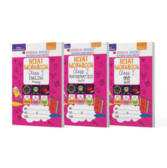 NCERT Workbook for Class 2 (Hindi Saarangi, English Mridang and Mathematics Joyful) Set of 3 Books by Oswaal Books