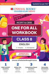 NCERT & CBSE One for all Workbook for Class 8 English by Oswaal Books
