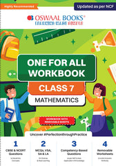 NCERT & CBSE One for all Workbook for Class 7 Mathematics by Oswaal Books