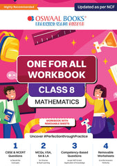 NCERT & CBSE One for all Workbook for Class 8 Mathematics by Oswaal Books