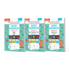 NCERT Workbook for Class 3 (Hindi Veena, Mathematics Mela, English Santoor) Set of 3 Books by Oswaal Books