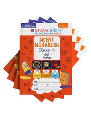 NCERT & CBSE Workbooks for Class 4 (Math, English, Hindi & Environmental Studies) Set of 4 Books by Oswaal Books