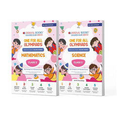 One For All (Maths + Science) Olympiad Previous Years' Solved Papers Class 3 (Set of 2 Books) by Oswaal Books