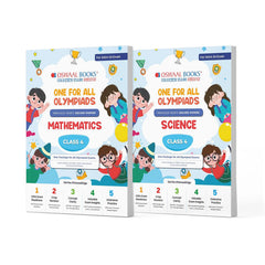 One For All (Maths + Science) Olympiad Previous Years' Solved Papers Class 4 (Set of 2 Books) by Oswaal Books