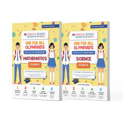 One For All (Maths + Science) Olympiad Previous Years' Solved Papers Class 6 (Set of 2 Books) by Oswaal Books