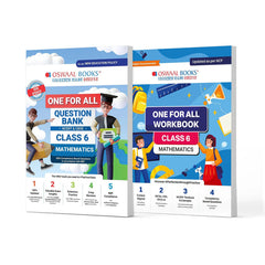 One For All Question Bank + One For All Workbook (NCERT & CBSE) for Class 6 Mathematics (Set of 2 Books) by Oswaal Books