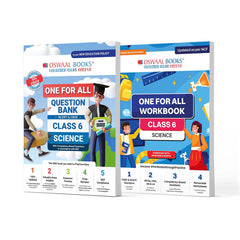 One For All Question Bank + One For All Workbook (NCERT & CBSE) for Class 6 Science (Set of 2 Books) by Oswaal Books