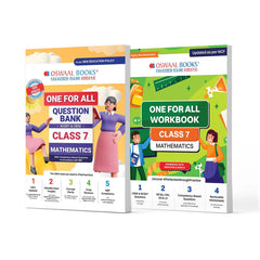 One For All Question Bank + One For All Workbook (NCERT & CBSE) for Class 7 Mathematics (Set of 2 Books) by Oswaal Books