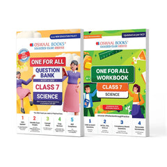 One For All Question Bank + One For All Workbook (NCERT & CBSE) for Class 7 Science (Set of 2 Books) by Oswaal Books