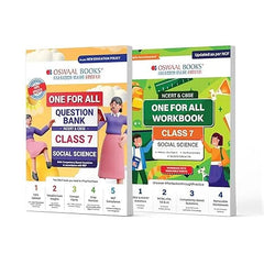 One For All Question Bank + One For All Workbook (NCERT & CBSE) for Class 7 Social Science (Set of 2 Books) by Oswaal Books