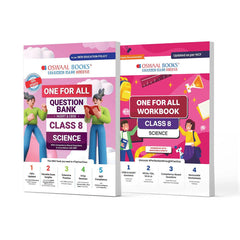 One For All Question Bank + One For All Workbook (NCERT & CBSE) for Class 8 Science (Set of 2 Books) by Oswaal Books