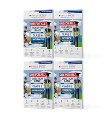 One For All Question Banks NCERT & CBSE for Class 6 (Math, English, Science, Social Science) Set of 4 Books by Oswaal Books