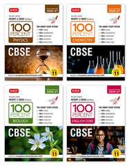 100 Percent NCERT and CBSE Physics, Chemistry, Biology and English (Combo) Class 11 By MTG Learning