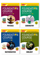 Foundation Course Class 8 - Physics, Chemistry, Mathematics and Biology (Set of 4 Books) By MTG Learning