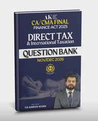 CA/CMA Final Direct Tax & International Taxation (Question Bank) Book by CA Aarish Khan - BuyTestSeries.in