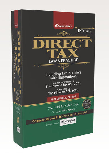 Commercial's Direct Taxes Law & Practice (DTL) As Amended by Finance Act, 2026 by Dr. Girish Ahuja - BuyTestSeries.in