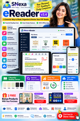 SNexa eReader – Premium PDF Reading App with Smart Study Tools + 2 Free Bonus Products