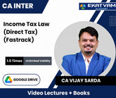 CA Inter Income Tax Law (Direct Tax) (Fastrack) Video Lectures by CA Vijay Sarda (Google Drive, 1.5 Views, Unlimited Validity)