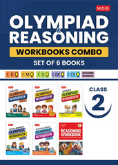 Class 2 ISO-IMO-IEO-ICSO-IGKO Olympiad Workbook and Reasoning Workbook Combo (Set of 6 Books) by MTG Learning