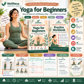 WellNexa Yoga for Beginners – 30-Day Gentle Yoga Guide & Printable Practice Workbook