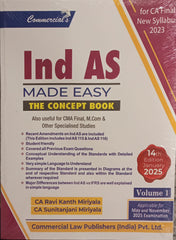 Commercial's IND AS Made Easy for CA Final New Syllabus 2023 (Set of 2 Vols) by Ravi Kanth Miriyala & Sunitanjini Miriyala