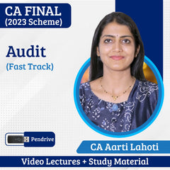 CA Final (2023 Scheme) Audit (Fast Track) Video Lectures by CA Aarti Lahoti (Pendrive)
