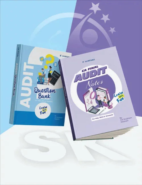 CA Final (2023 Scheme) Audit (Notes + Question Bank) Combo Books by CA Shubham Keswani.