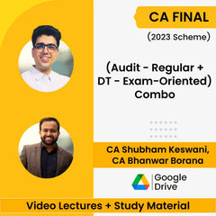 CA Final (2023 Scheme) (Audit - Regular + DT - Exam-Oriented) Combo Video Lectures by CA Shubham Keswani, CA Bhanwar Borana (Google Drive)