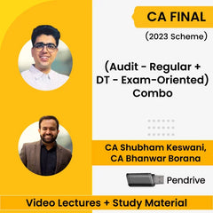 CA Final (2023 Scheme) (Audit - Regular + DT - Exam-Oriented) Combo Video Lectures by CA Shubham Keswani, CA Bhanwar Borana (Pendrive)