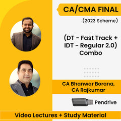 CA/CMA Final (2023 Scheme) (DT - Fast Track + IDT - Regular 2.0) Combo Video Lectures by CA Bhanwar Borana, CA Rajkumar (Pendrive)