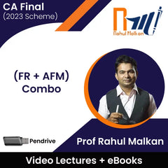 CA Final (2023 Scheme) (FR + AFM) Combo Video Lectures by Prof Rahul Malkan (Pen drive + eBooks)