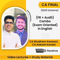 CA Final (2023 Scheme) (FR + Audit) Combo (Exam Oriented) Video Lectures in English by CA Aakash Kandoi, CA Shubham Keswani (Pendrive)