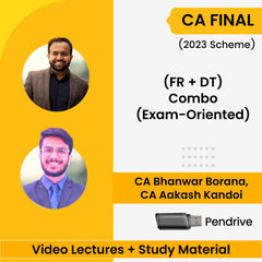 CA Final (2023 Scheme) (FR + DT) Combo (Exam-Oriented) Video Lectures by CA Aakash Kandoi, CA Bhanwar Borana (Pendrive)